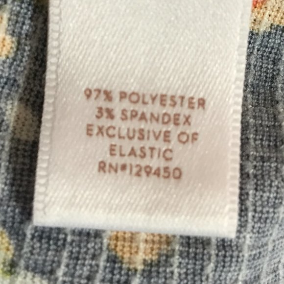 LC Lauren Conrad Blue Floral Top, Bell Sleeves - Picture 4 of 4